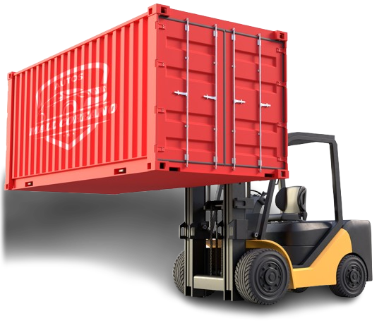 Contenedor de carga con repuestos de vehículos importados desde Japón y Corea